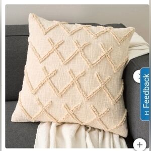 Mina Victory Cotton 20” x 20” Decor Pillow Cover , 2-pack